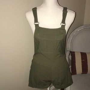 Olive Green Overalls